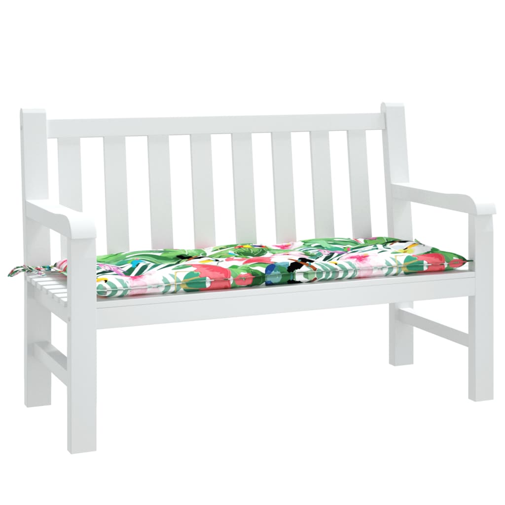 VidaXL Gartenbankauflage 120x50x7 cm Stoff mehrfarbig