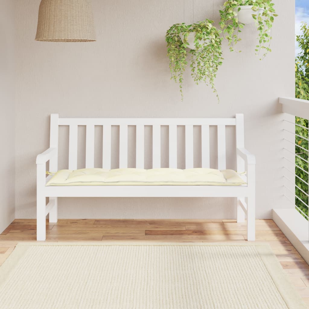 Vidaxl tuinbankkussen 150x50x7 cm oxford stof crèmekleurig