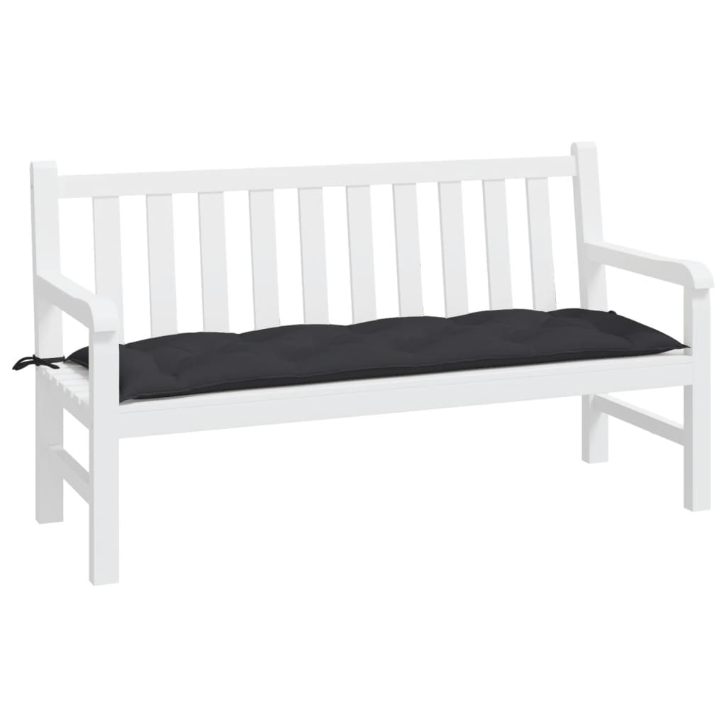 VidaXL Gartenbankauflage 150x50x7 cm Oxford-Stoff schwarz