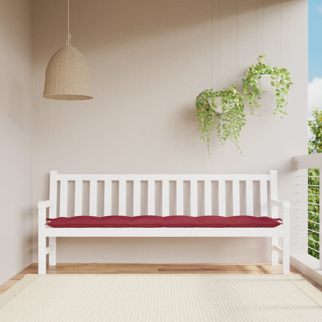 Vidaxx Gartenbankauflage 200x50x7 cm Oxford-Stoff weinrot
