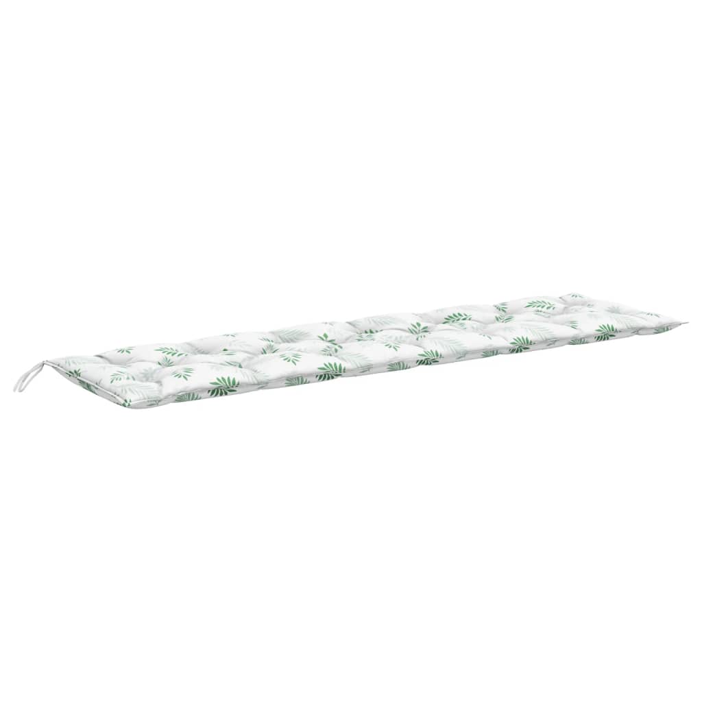 VidaXL Gartenbankkissen Blattmuster 200x50x7 cm Stoff