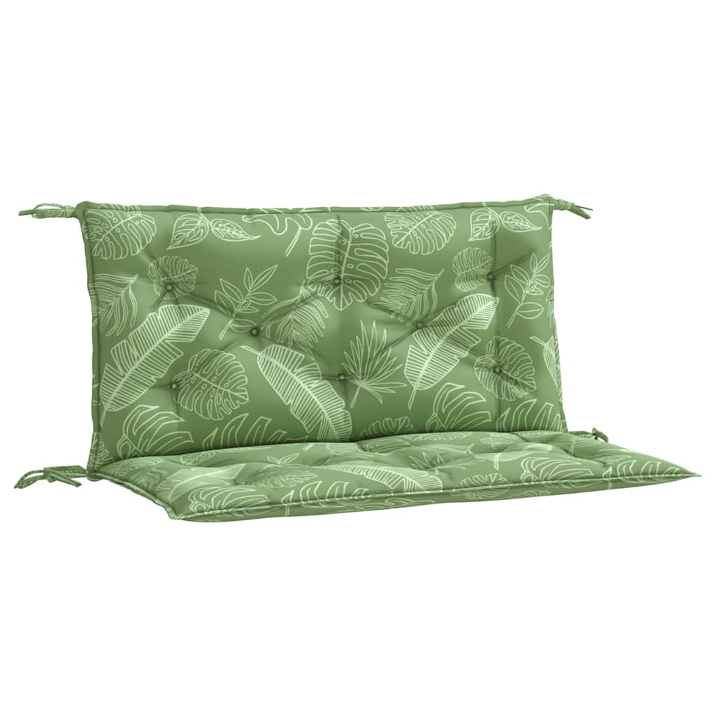 Vidaxx Gartenbankauflagen 2 Stück Blattmuster 100x50x7 cm Stoff