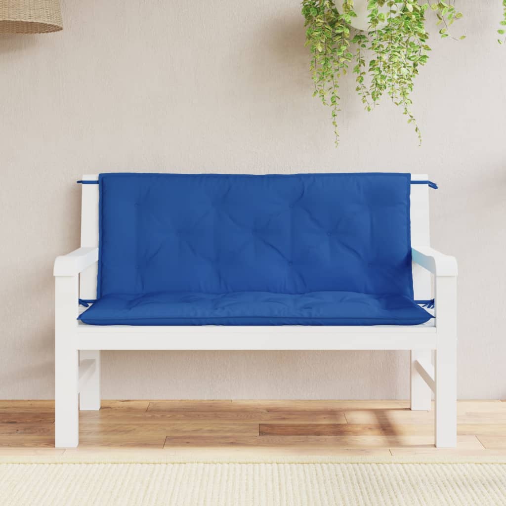 Vidaxx Gartenbankauflagen 2 Stück 120x50x7 cm Oxford-Stoff blau