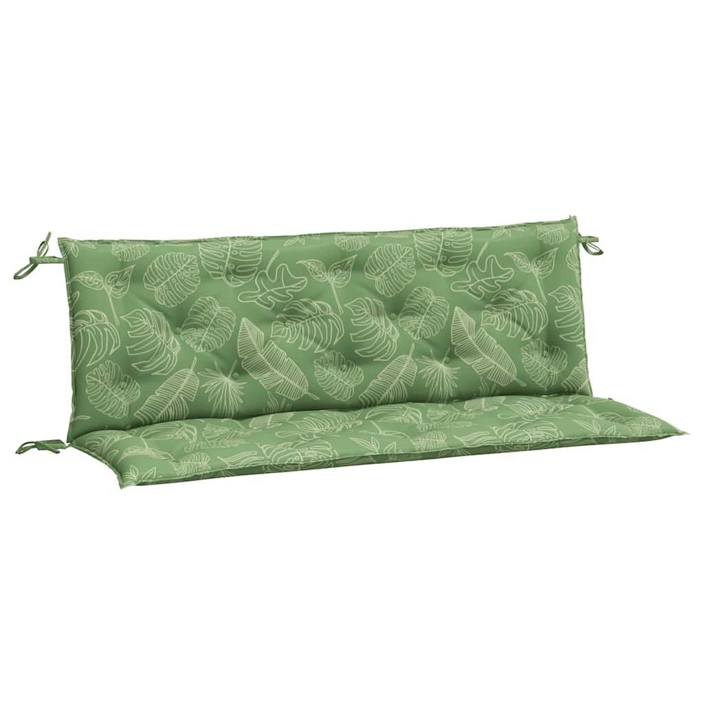 Vidaxx Gartenbankauflagen 2 Stück Blattmuster 150x50x7 cm Stoff