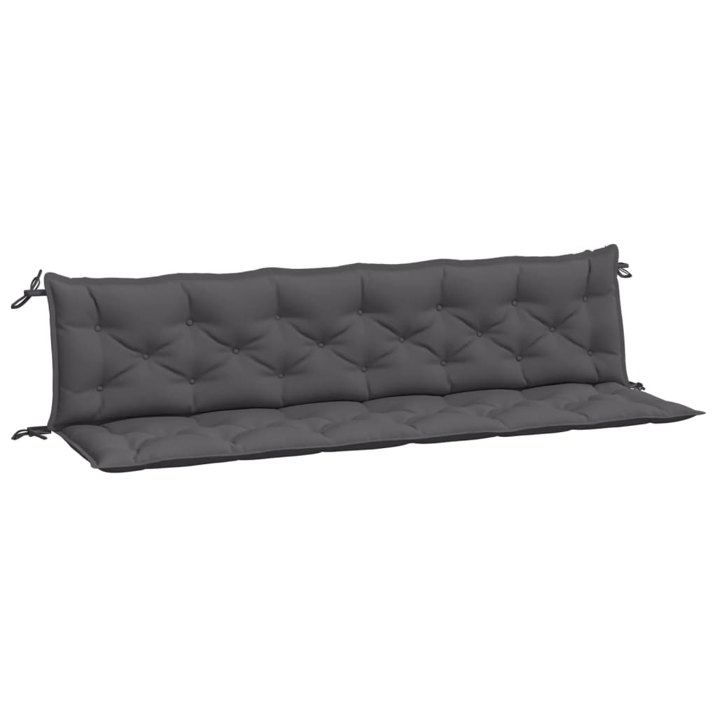 Vidaxx Gartenbankauflagen 2 Stk. 200x50x7 cm Oxford-Stoff Anthrazit