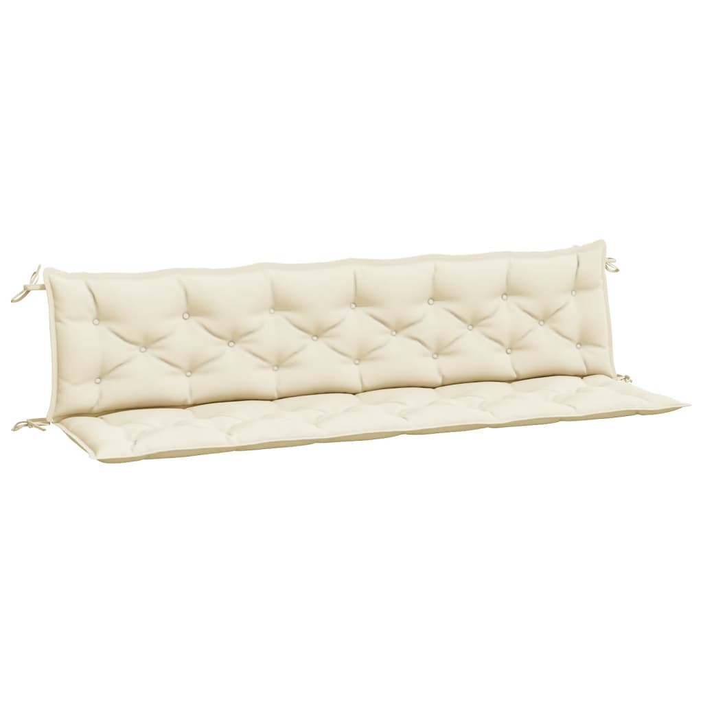 Vidaxx Gartenbankauflagen 2 Stk. 200x50x7 cm Oxford-Stoff cremeweiß