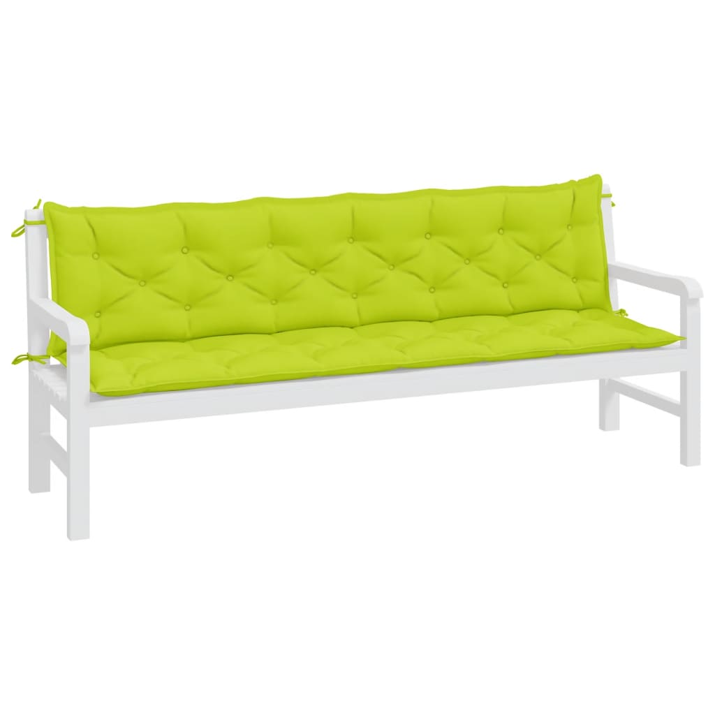 Vidaxx Gartenbankauflagen 2 Stück 200x50x7 cm Oxford-Stoff hellgrün