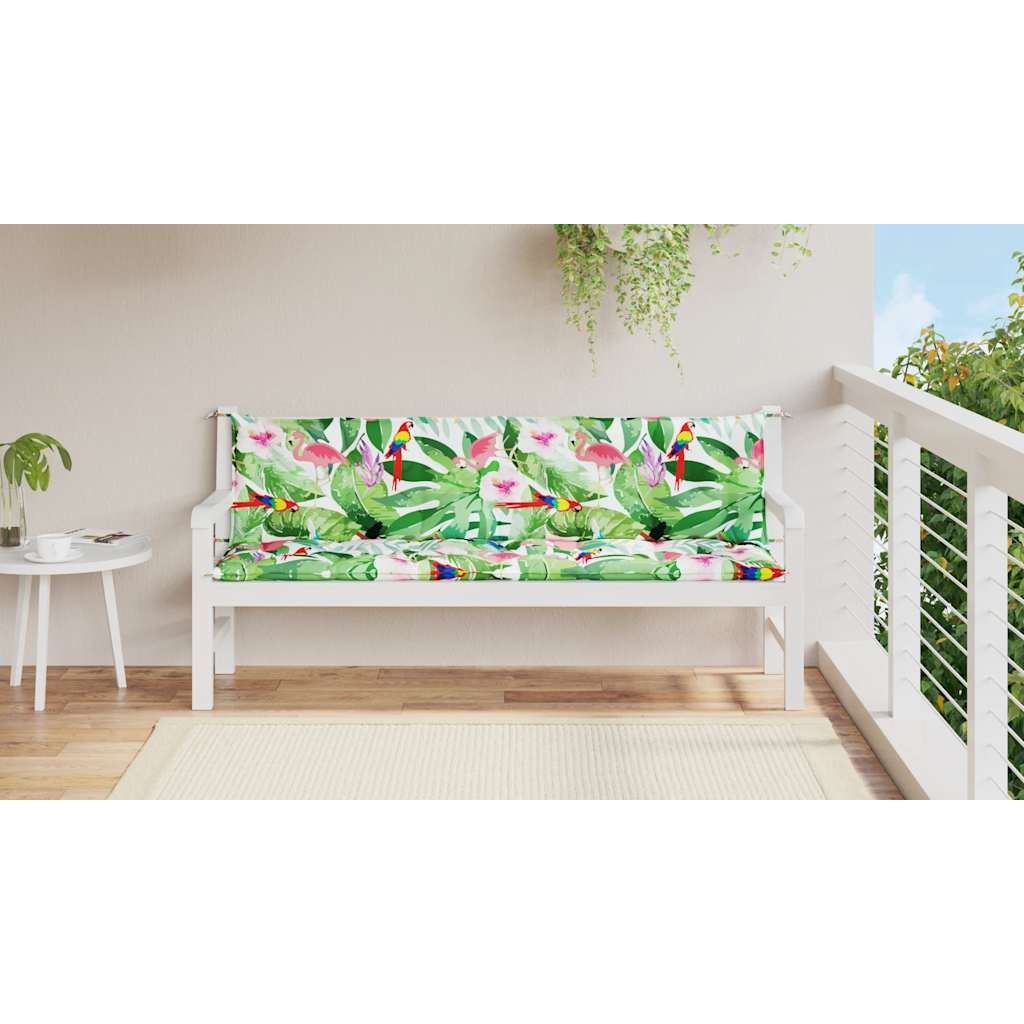 Vidaxx Gartenbankauflagen 2 Stück 200x50x7 cm Stoff mehrfarbig