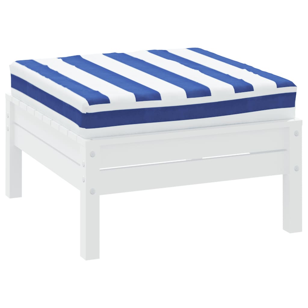 VidaXL Palettenkissen gestreift 60x60x8 cm Oxford-Stoff blau und weiß