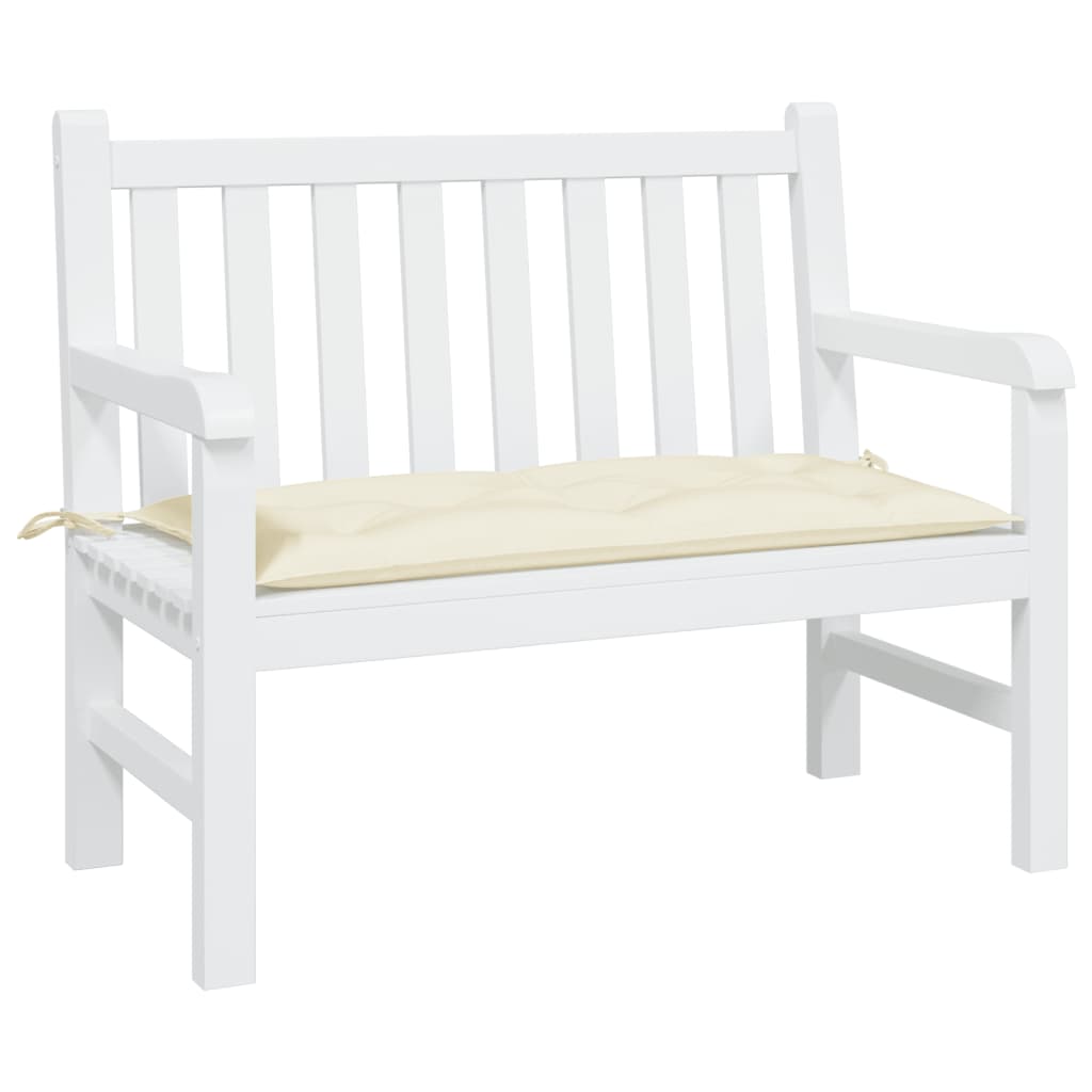 Vidaxx Gartenbankauflage 110x50x7 cm Oxford-Stoff cremeweiß