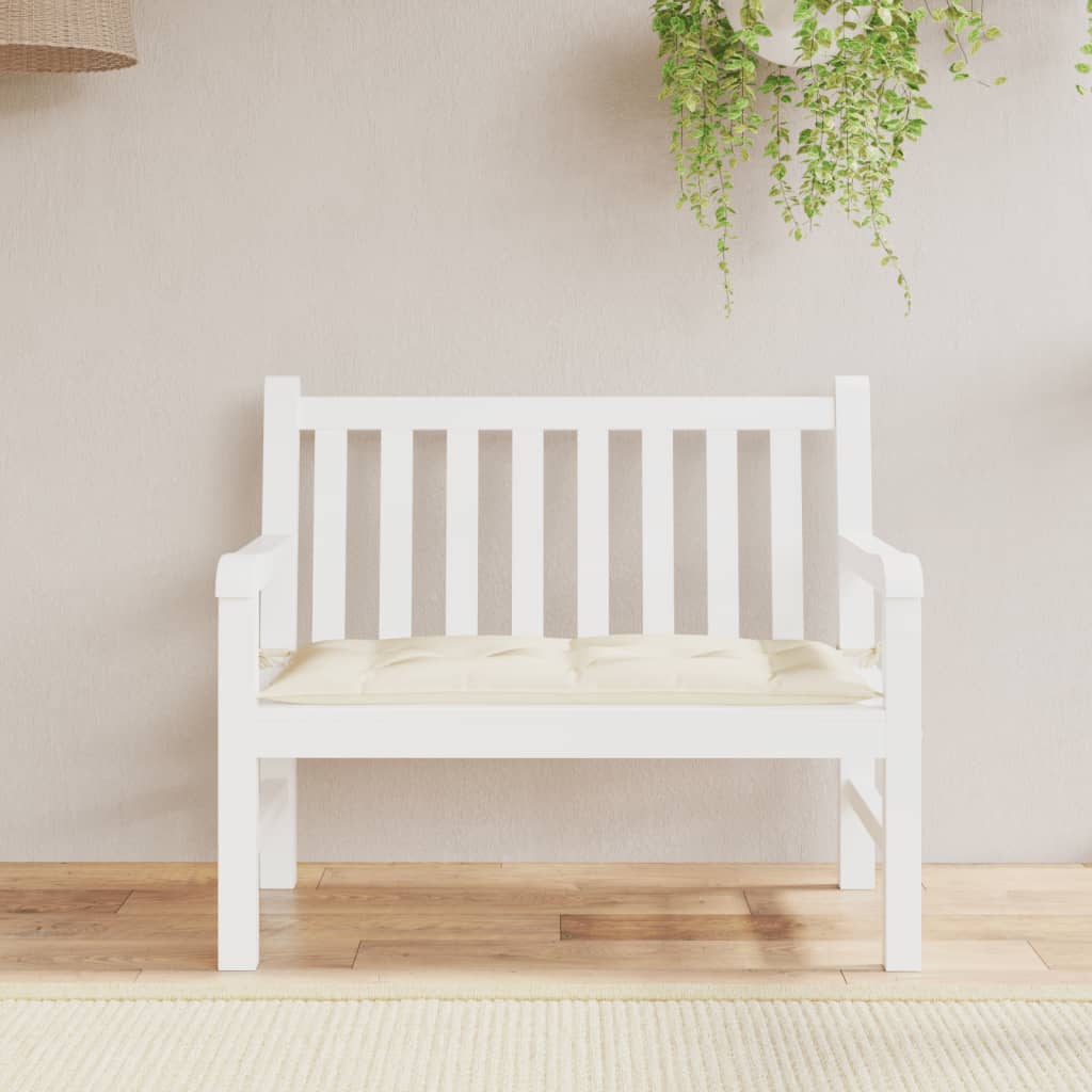 Vidaxx Gartenbankauflage 110x50x7 cm Oxford-Stoff cremeweiß