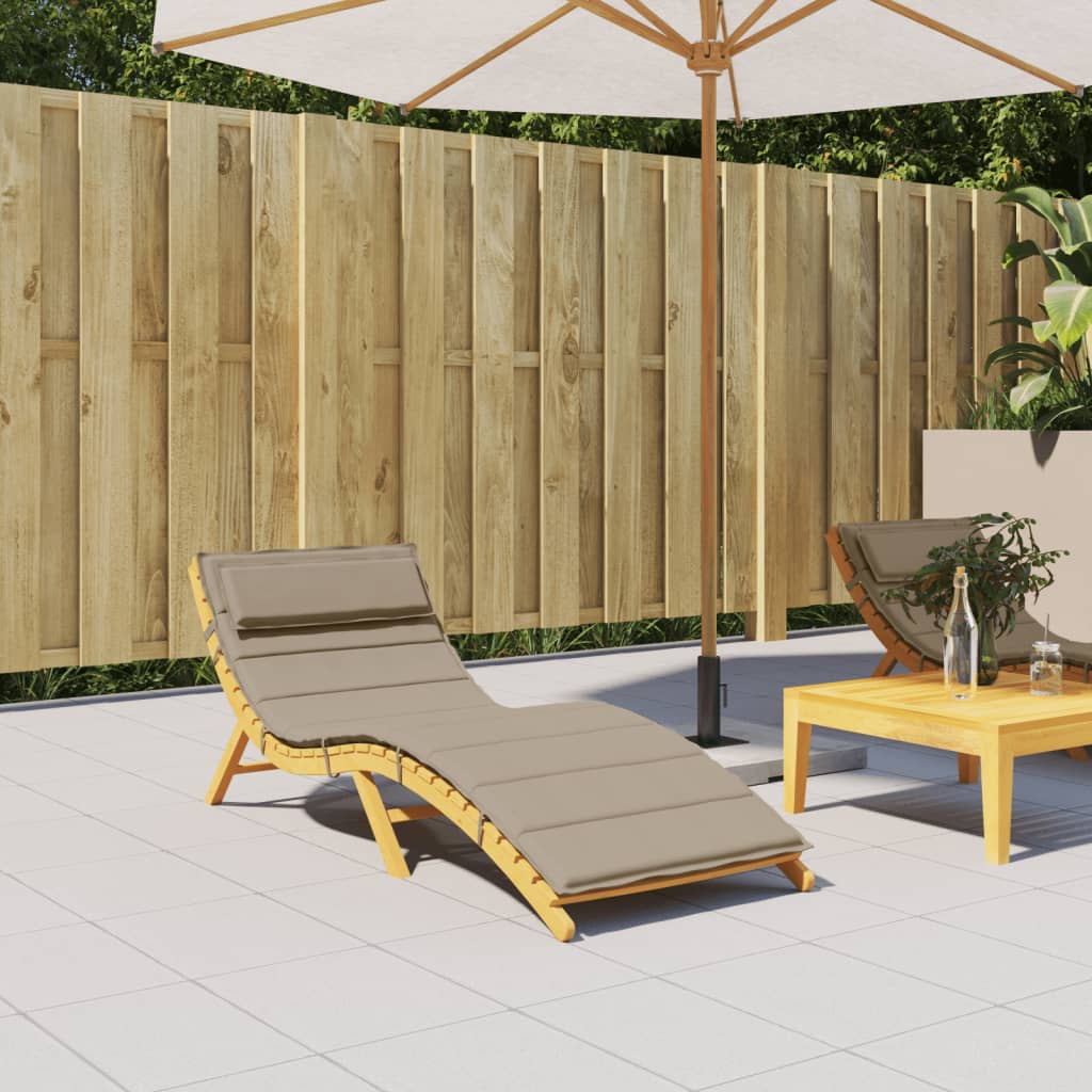 VidaXL Liegekissen 180x60x3 cm Oxford-Stoff Taupe
