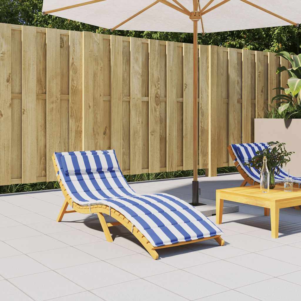 Vidaxx Liegekissen gestreift 180x60x4 cm Oxford-Stoff blau und weiß
