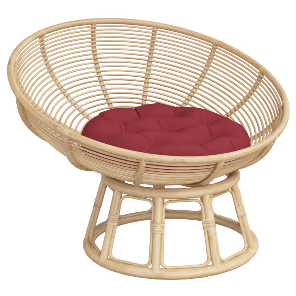 Vidaxx Sitzkissen rund ø 60x11 cm Oxfordstoff weinrot