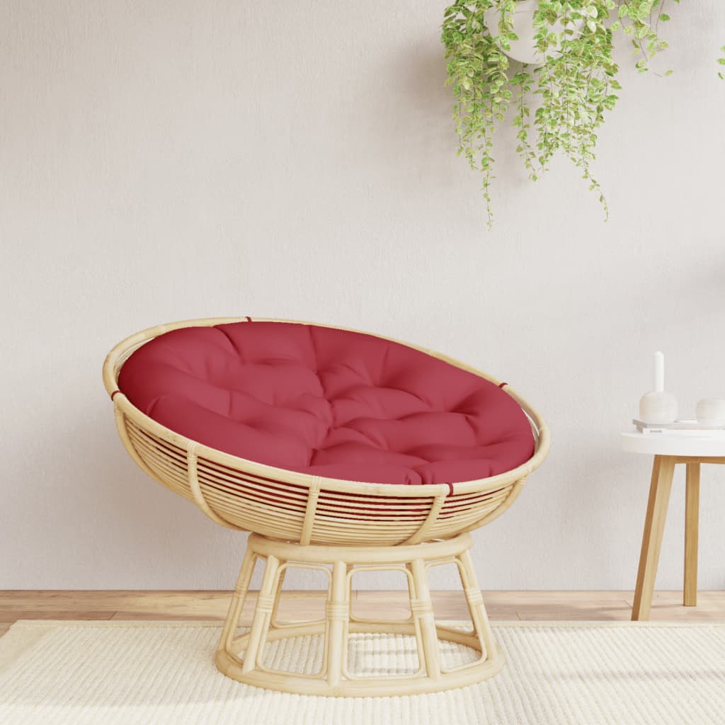 VidaXL Sitzkissen rund Ø 100x11 cm Oxford-Stoff weinrot
