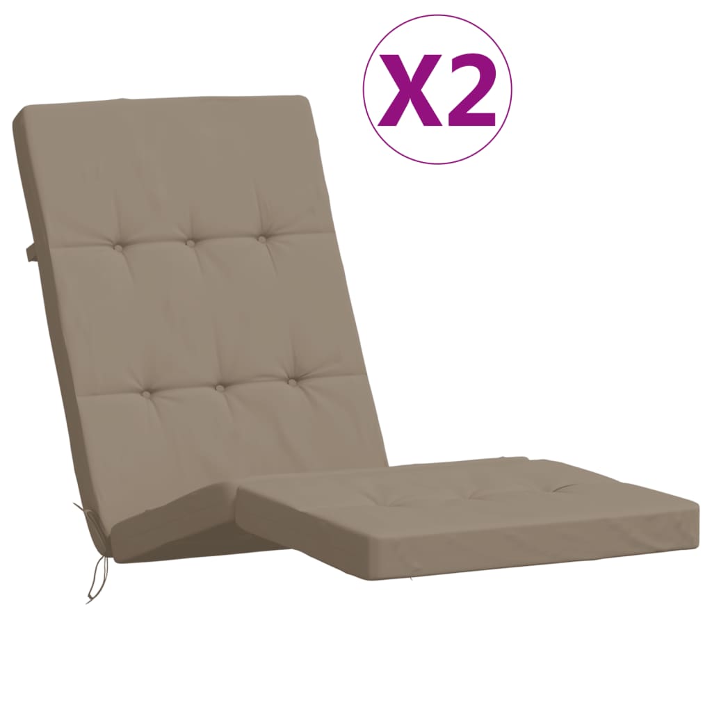 Vidaxx Terrassenstuhlkissen 2 Stück Oxford-Stoff Taupe