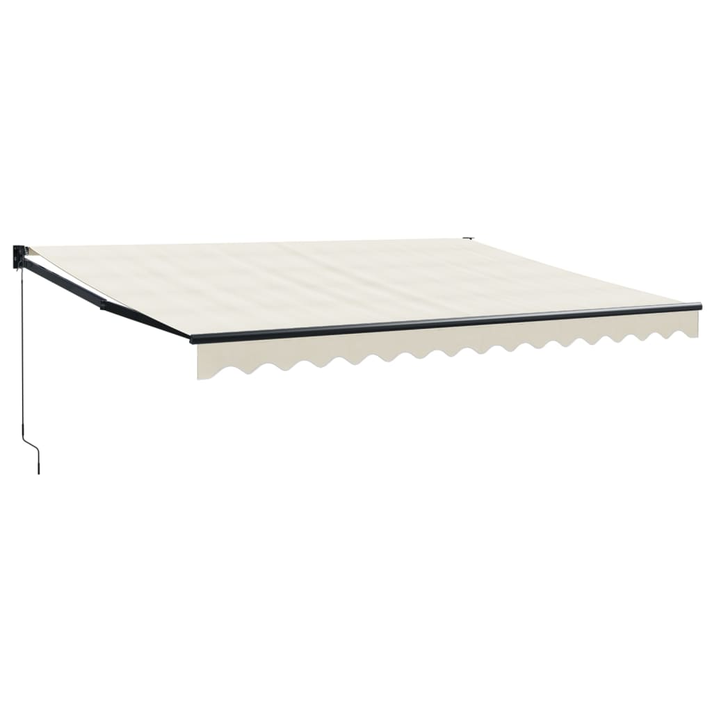VidaXL Ausziehbare Markise 4x3 m Stoff und Aluminium cremefarben