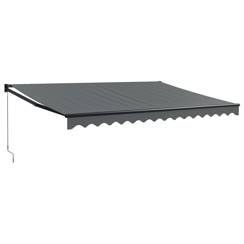 VidaXL Ausziehbare Markise 4x3 m Stoff und Aluminium Anthrazit