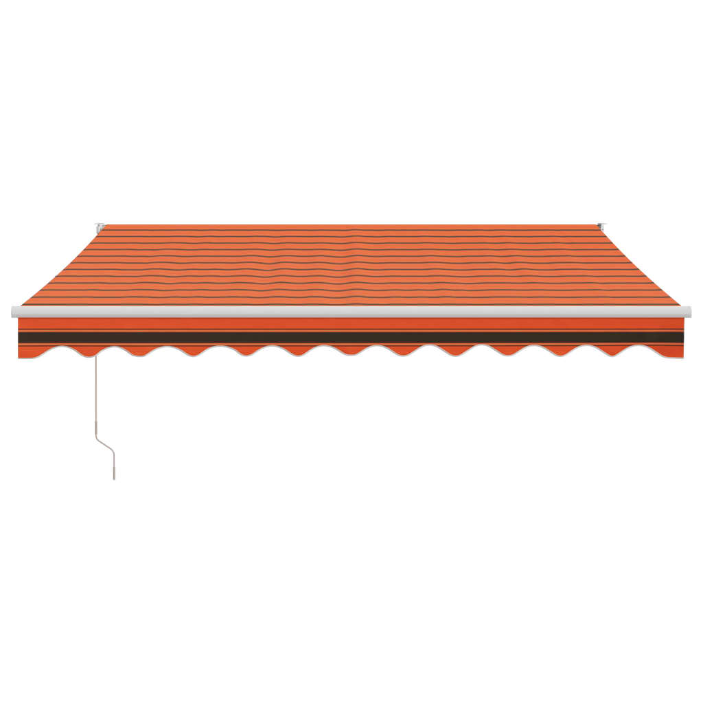 Vidaxl luifel automatisch uitschuifbaar 3,5x2,5 m oranje en bruin