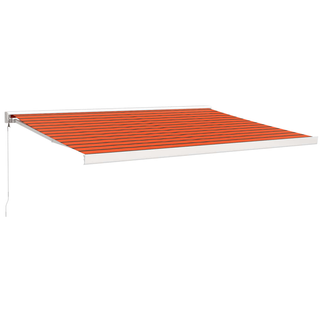 VidaXL Ausziehbare Markise 4,5x3 m Stoff und Aluminium Orange und Braun