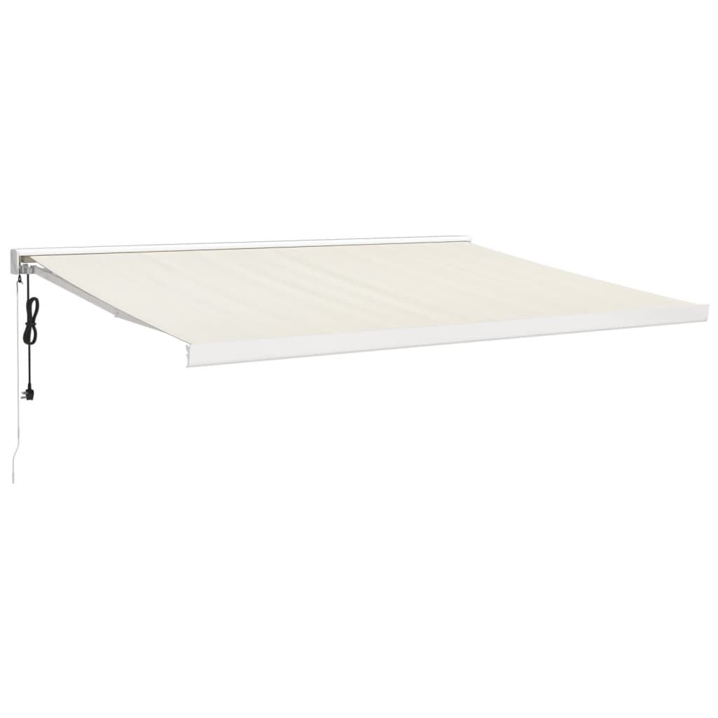 VidaXL Ausziehbare Markise 4x3 m Stoff und Aluminium cremefarben