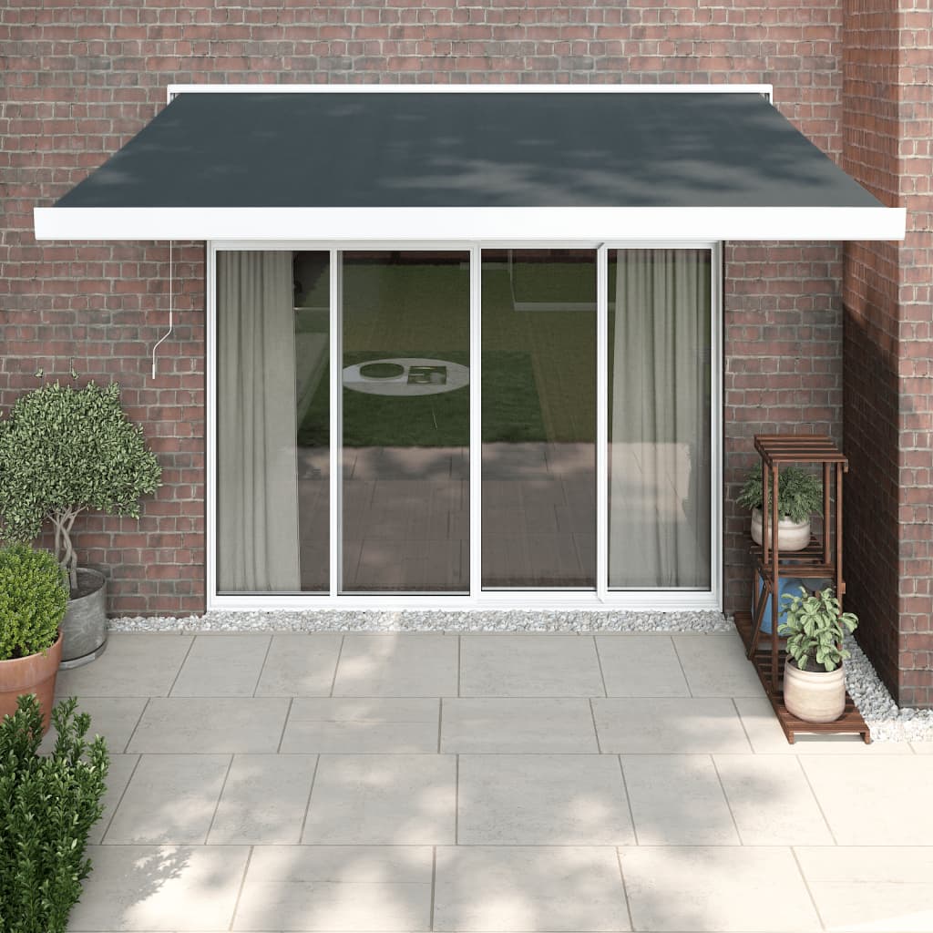 VidaXL Ausziehbare Markise 3x2,5 m Stoff und Aluminium Anthrazit