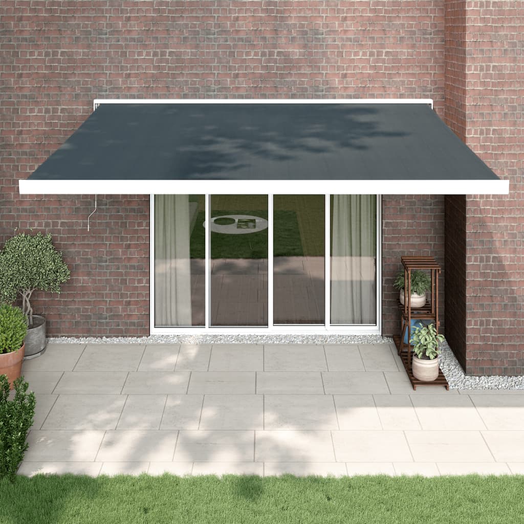 VidaXL Ausziehbare Markise 4,5x3 m Stoff und Aluminium Anthrazit