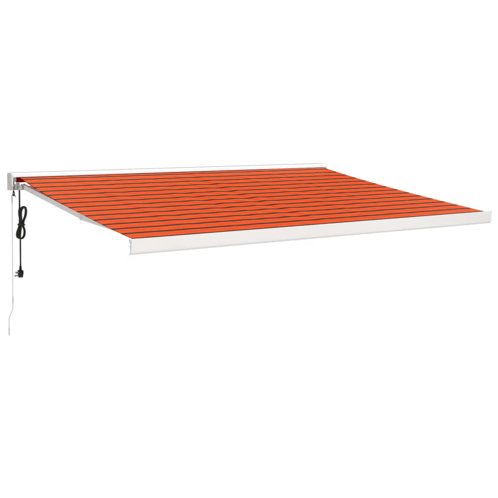 VidaXL Ausziehbare Markise 4,5x3 m Stoff und Aluminium Orange und Braun