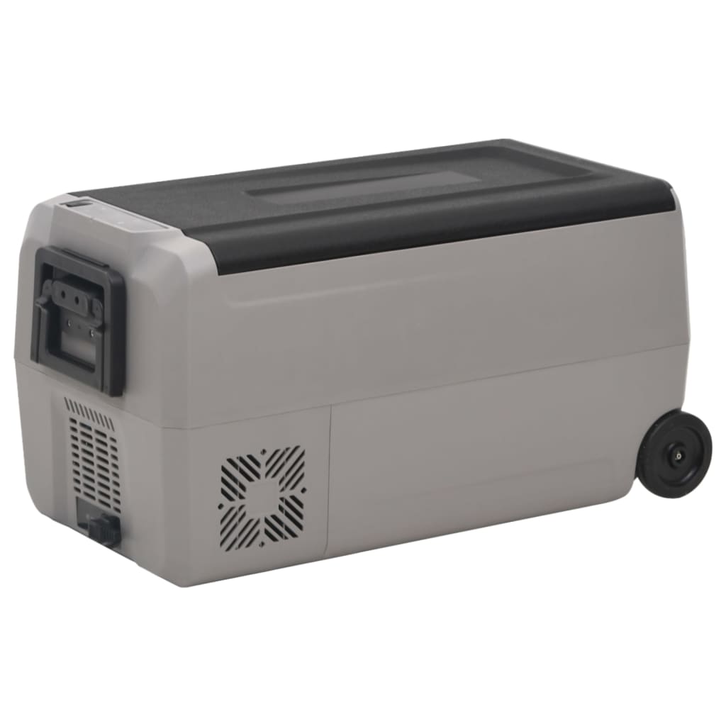 Vidaxx Kühlbox mit Rollen und Griff 50 l Polypropylen schwarz und grau