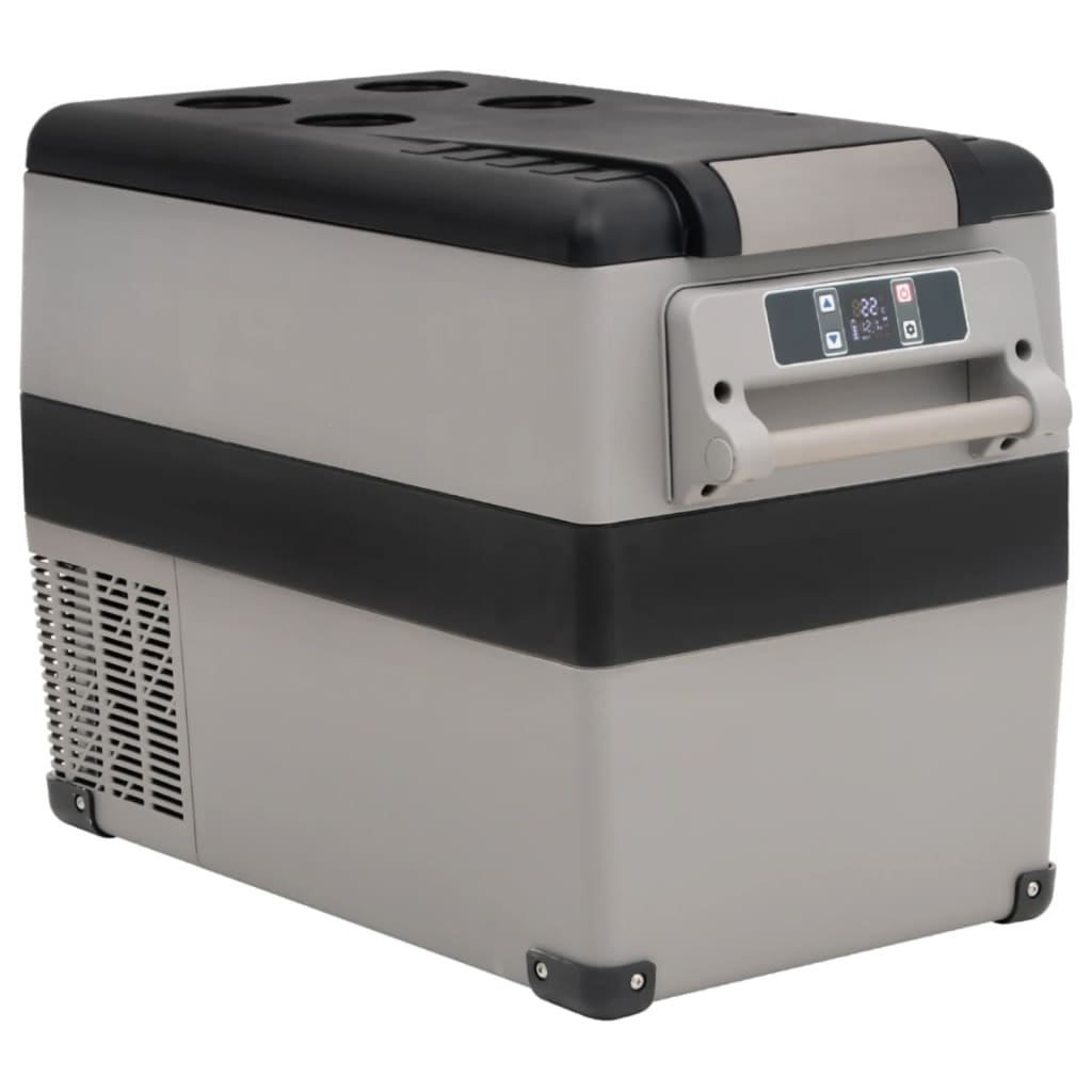 VidaXL Kühlbox mit Griff 45 L PP PE Schwarz und Weiß