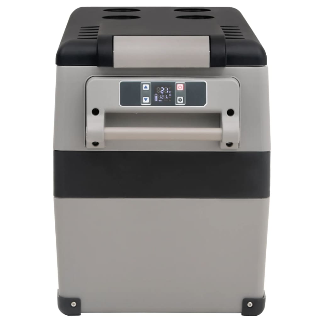 VidaXL Kühlbox mit Griff 45 L PP PE Schwarz und Weiß