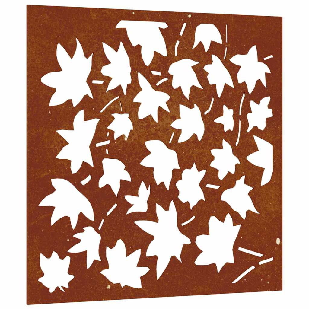 VidaXL Wanddekoration Garten Ahornblatt Design 55x55 cm Cortenstahl