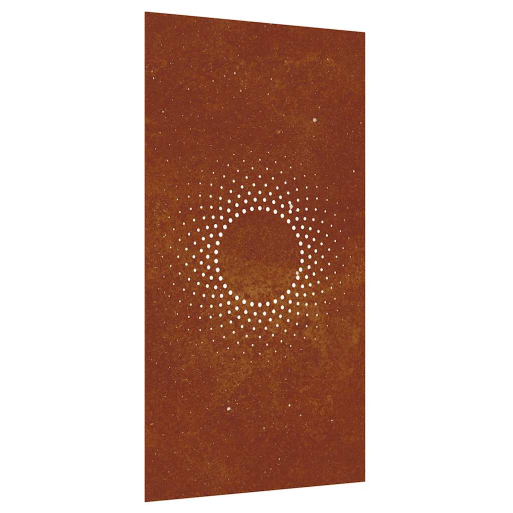 VidaXL Wanddekoration Gartensonnendesign 105x55 cm Cortenstahl