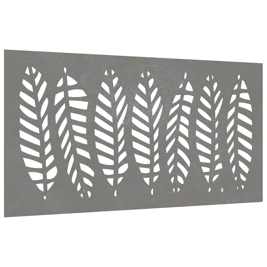 Vidaxxl Wanddekoration Gartenblattdesign 105x55 cm Cortenstahl