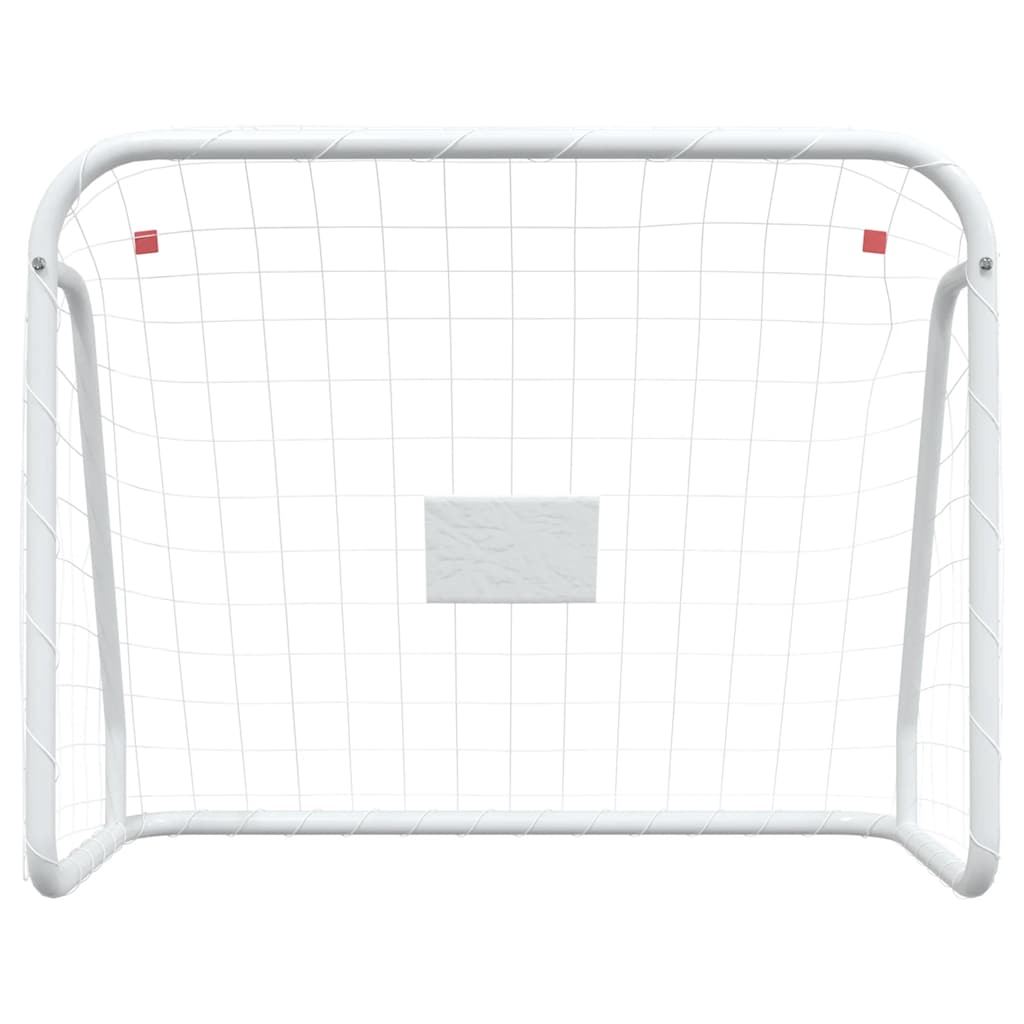 Vidaxx Fußballtor mit Netz 125x96x60 cm Stahl und Polyester weiß