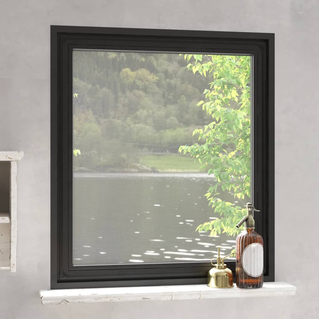 Vidaxx Insektenschutz für Fenster magnetisch 120x140 cm Anthrazit