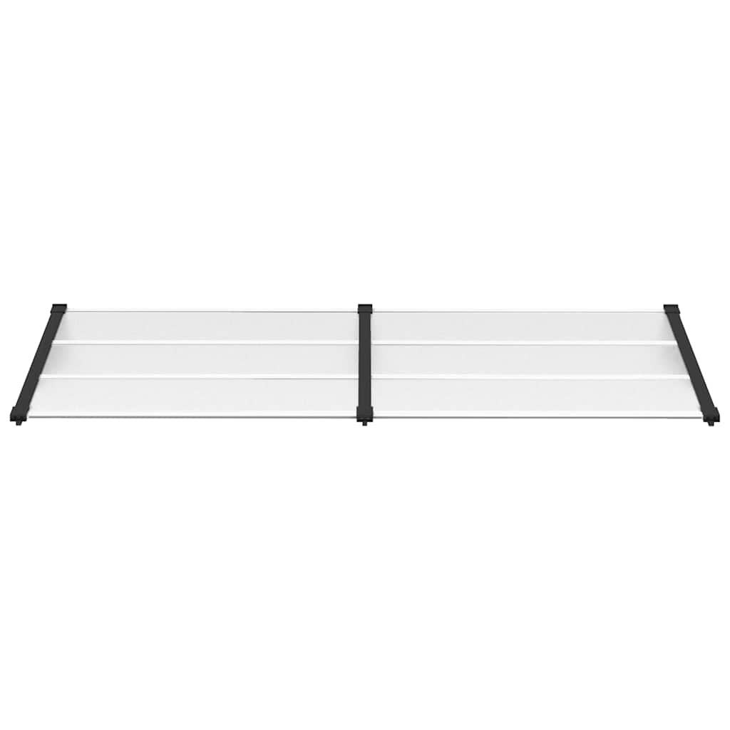 Vidaxx Türvordach 239x90 cm Polycarbonat schwarz und transparent