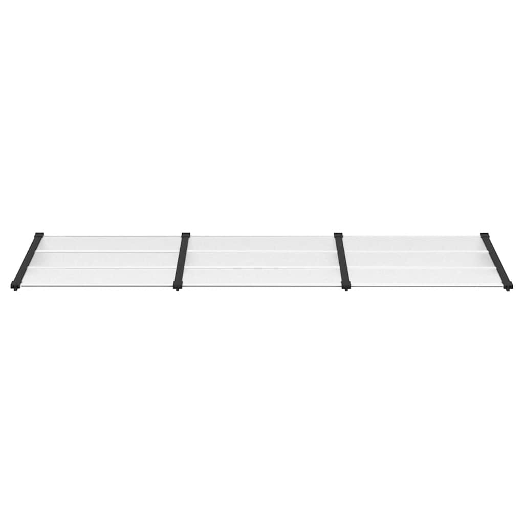 Vidaxx Türvordach 297,5x90 cm Polycarbonat schwarz und transparent