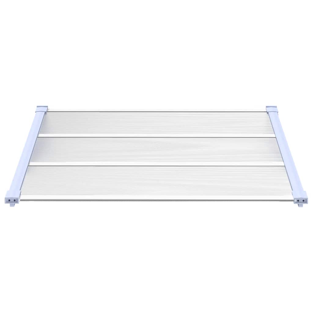 Vidaxx Türvordach 122x90 cm Polycarbonat grau und transparent