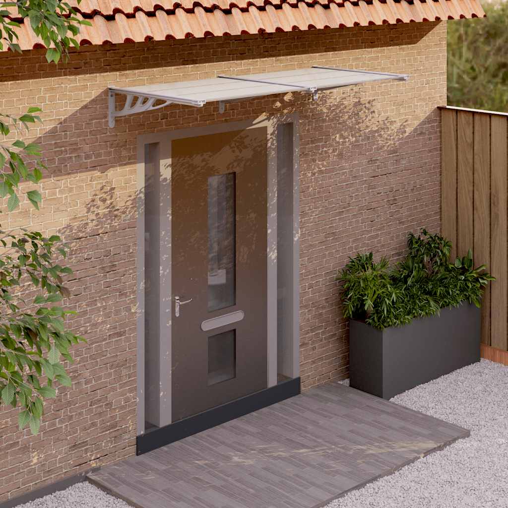 Vidaxx Türvordach 199x90 cm Polycarbonat grau und transparent