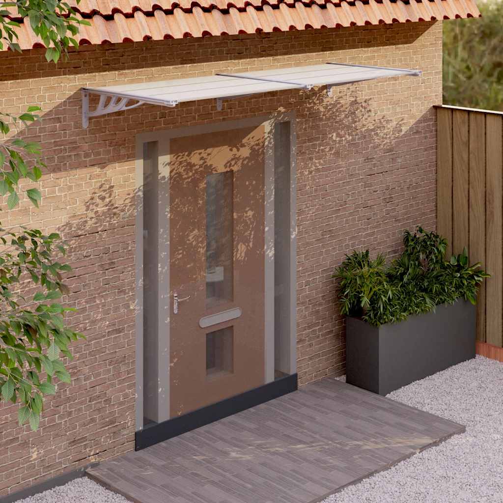 Vidaxx Türvordach 239x90 cm Polycarbonat grau und transparent