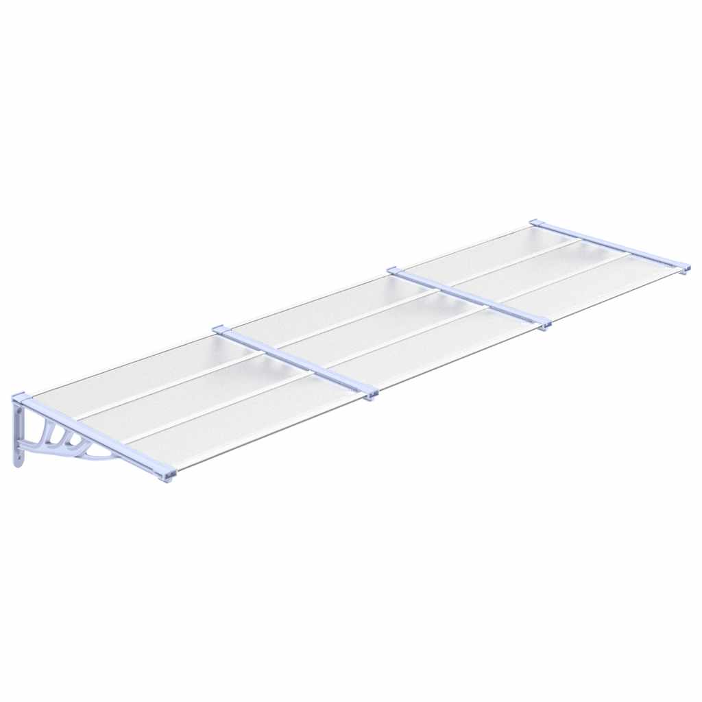 Vidaxx Türvordach 297,5x90 cm Polycarbonat grau und transparent
