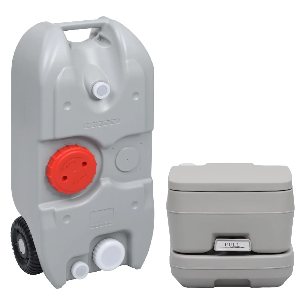 VidaXL Camping-Toiletten- und Wassertank-Set tragbar