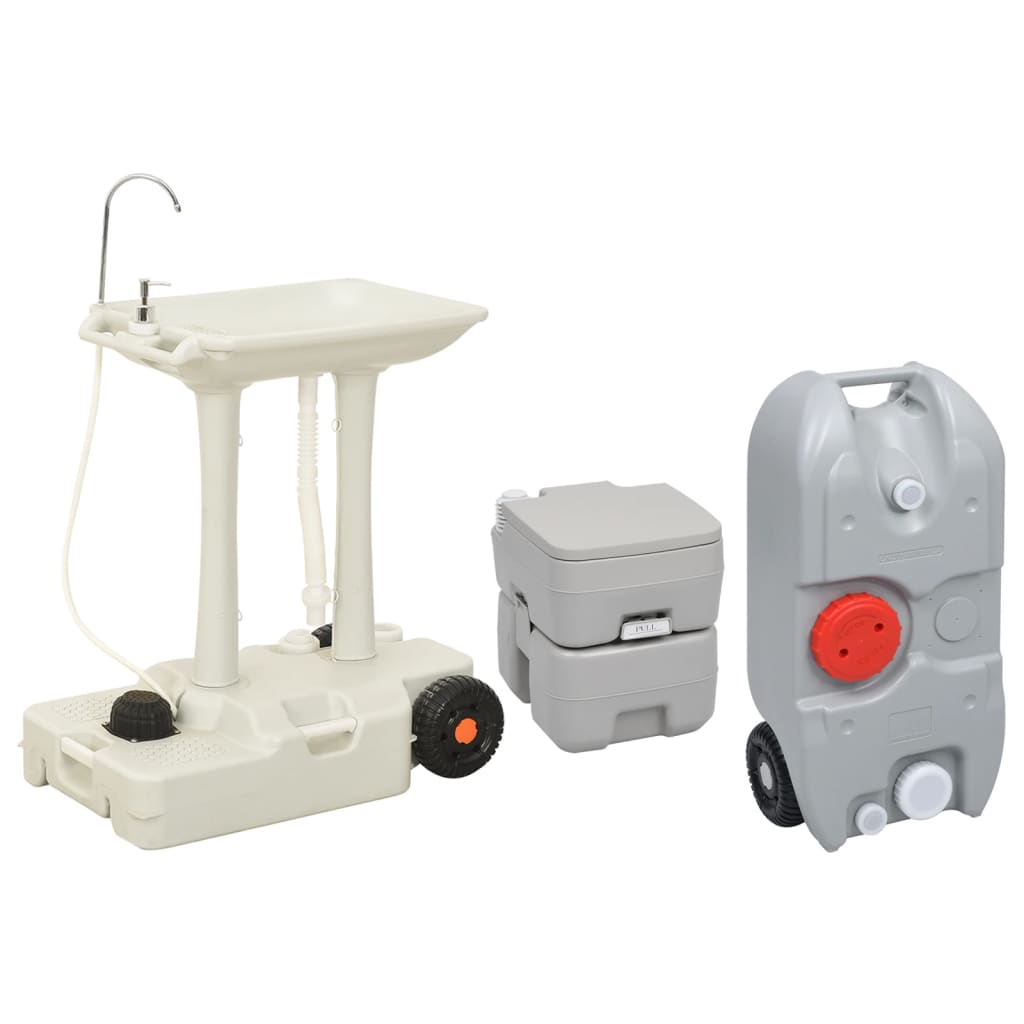 VidaXL Campingtoilette und Waschbecken mit Wassertank