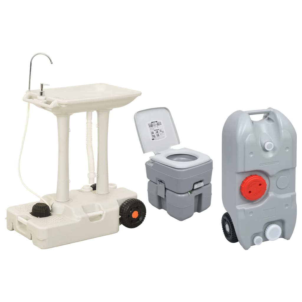 VidaXL Campingtoilette und Waschbecken mit Wassertank