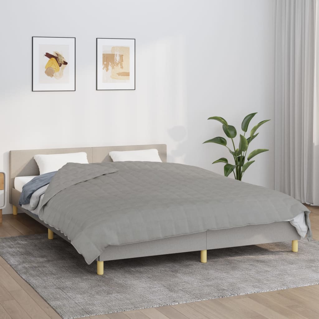 Vidaxx Gewichtsdecke 220x230 cm 11 kg Stoff grau
