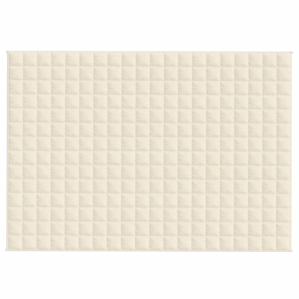 Vidaxx Gewichtsdecke 140x200 cm 10 kg Stoff hellcreme
