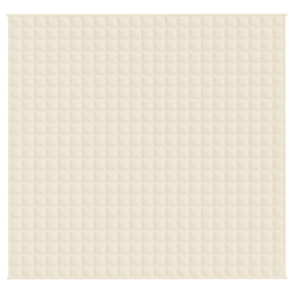 Vidaxx Gewichtsdecke 220x230 cm 15 kg Stoff hellcreme