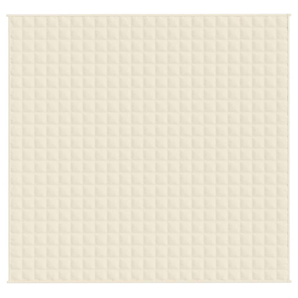 Vidaxx Gewichtsdecke 220x240 cm 15 kg Stoff hellcreme