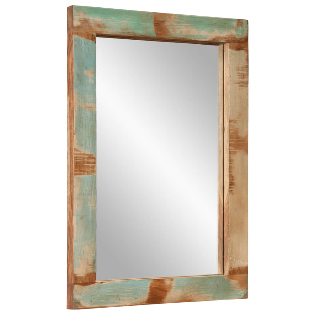 Vidaxx-Spiegel 70x50 cm aus massivem Recyclingholz und Glas